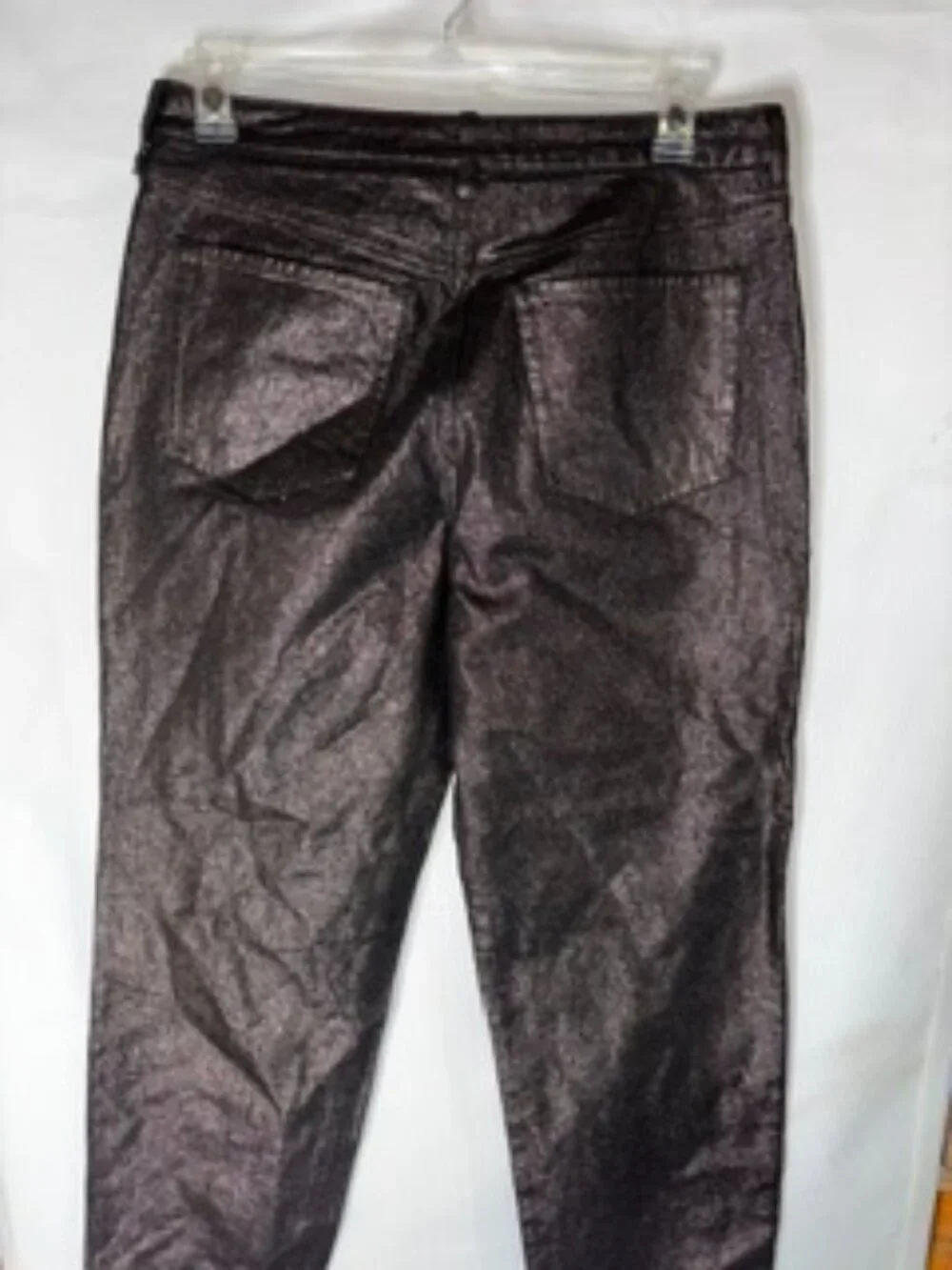 Old Navy OG Loose Women's Metallic Bronze High-Rise Jeans – Size 8 Glam Straight